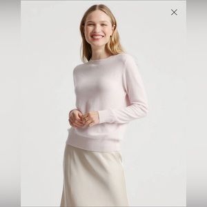 Quince NWOT pink Mongolian cashmere sweater Sz L